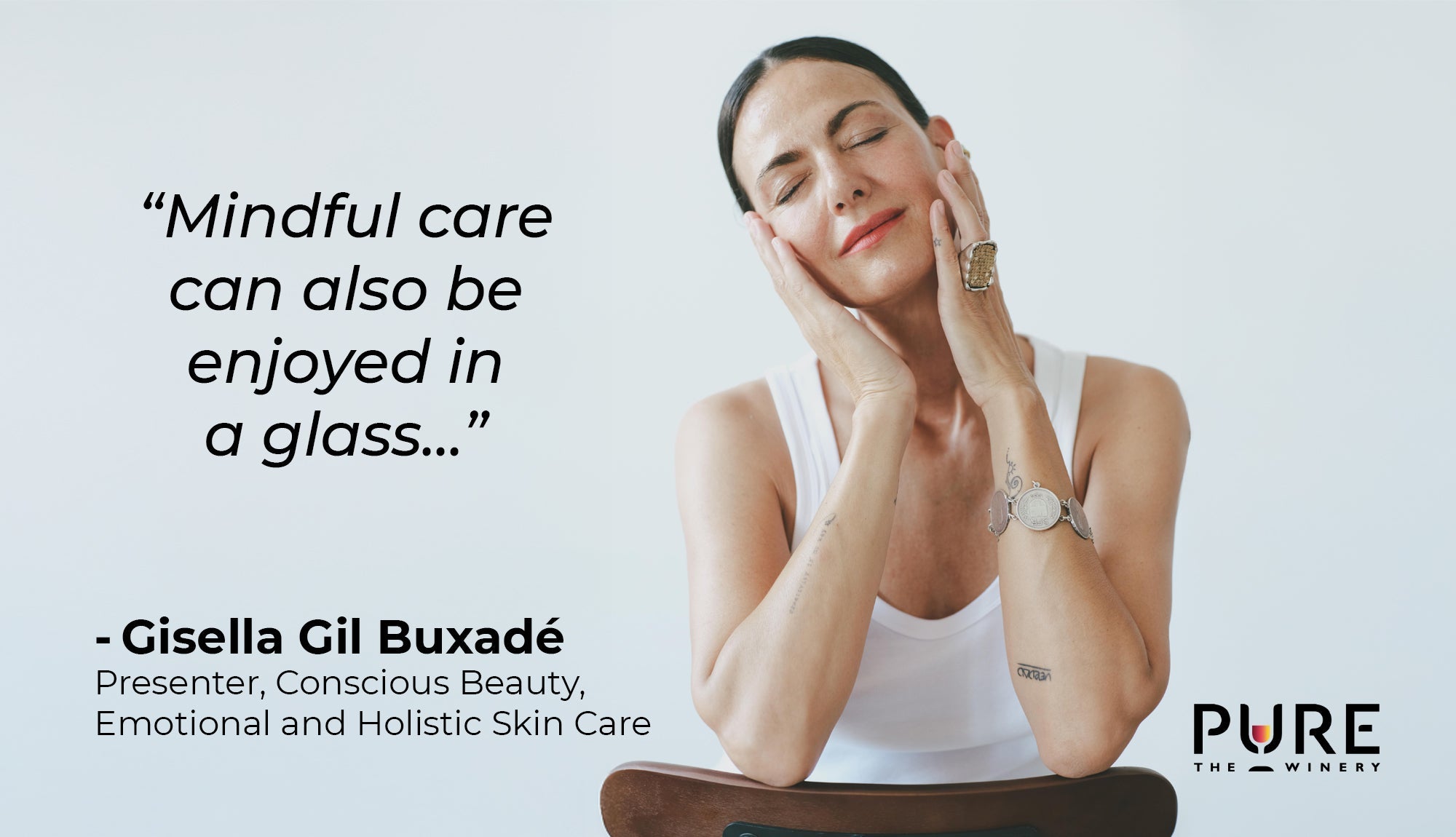Conscious enjoyment can also come from a glass